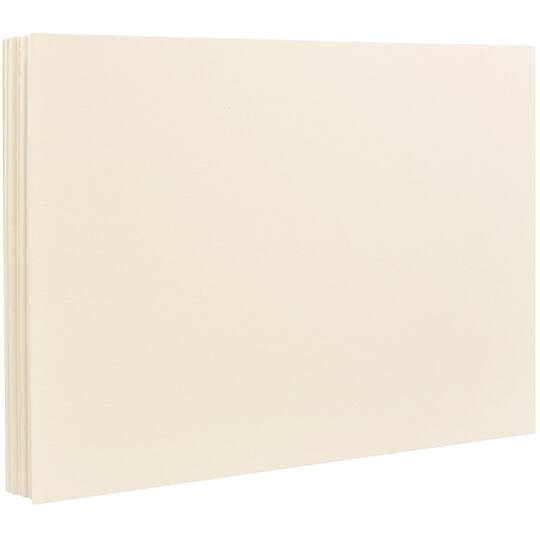 JAM Paper 4.25" x 5.5" Ivory Blank Flat Note Cards